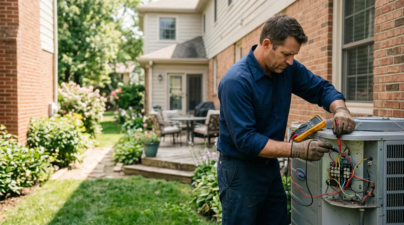 HVAC technician working near Barton, OH